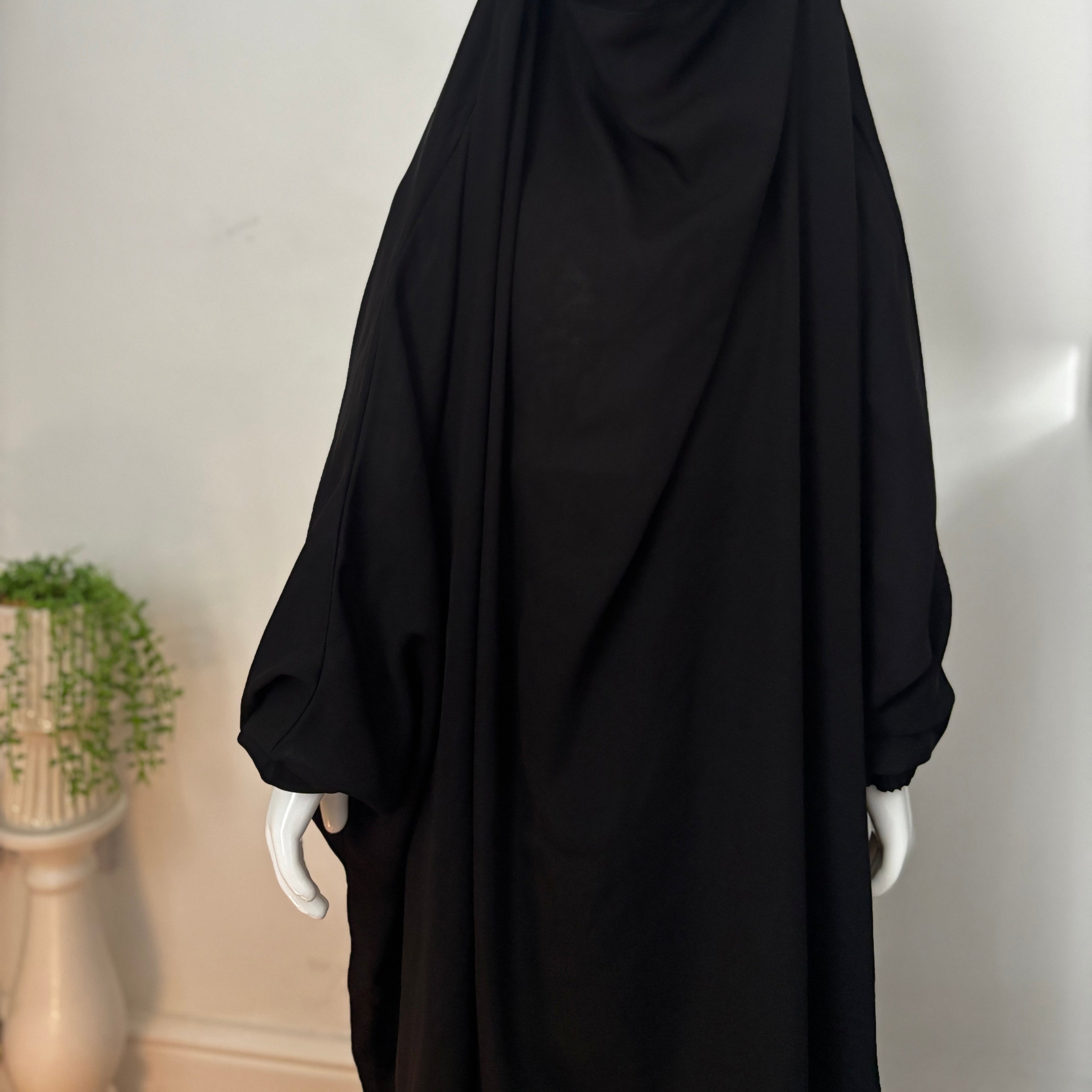 2 Piece Jilbab - Black