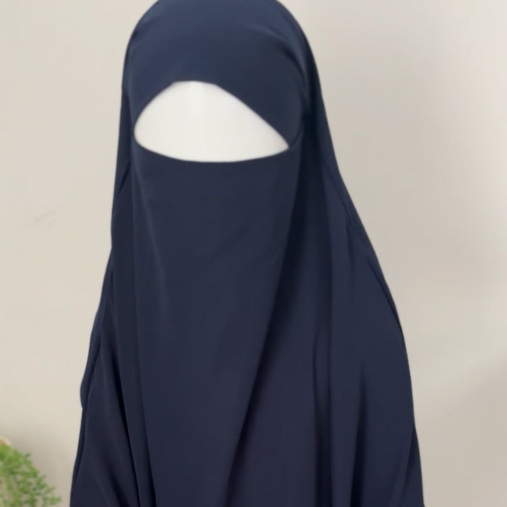 2 Piece Jilbab - Dark Blue