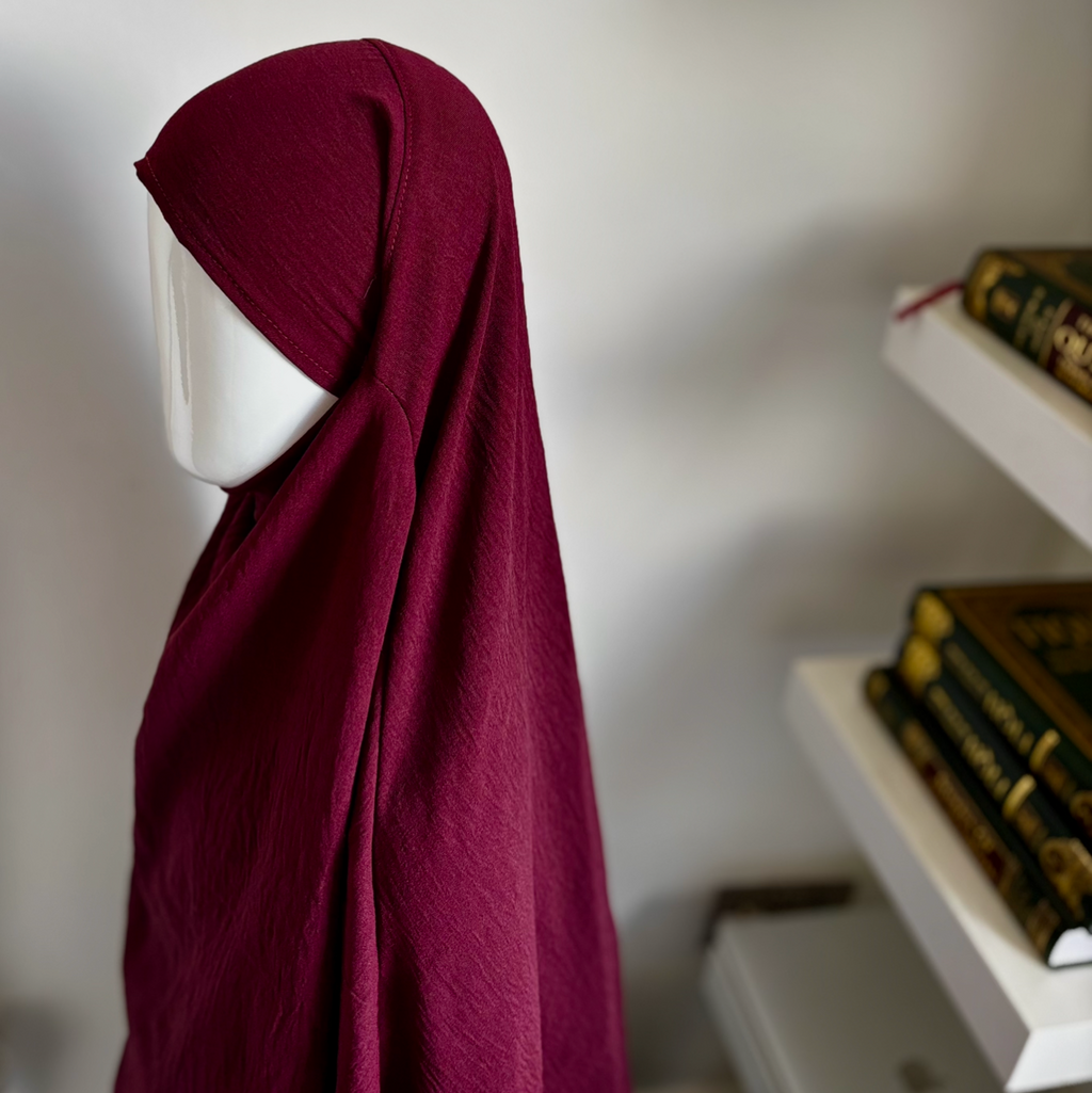 Dark Red Khimar
