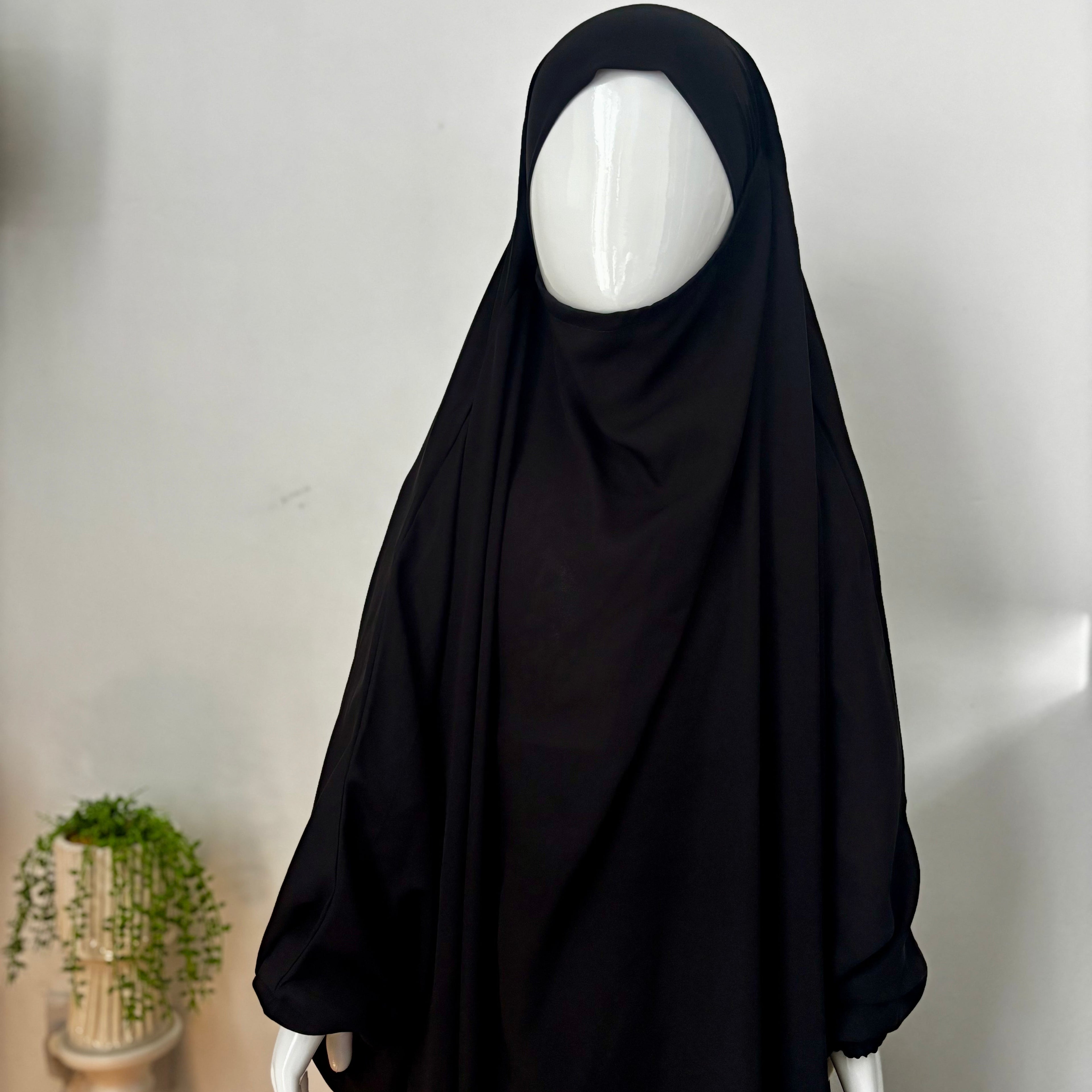 2 Piece Jilbab - Black