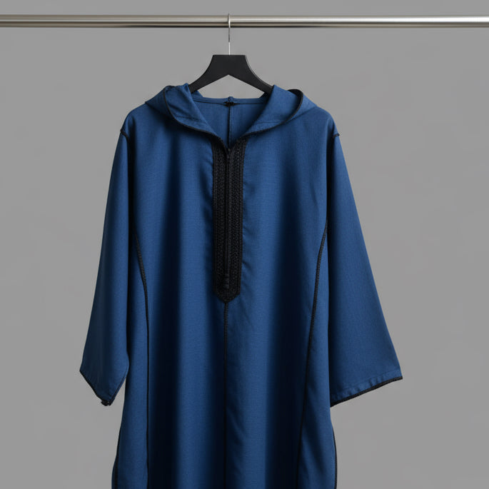 Blue Hooded Djellaba