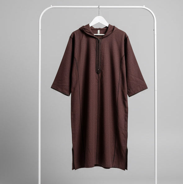 Brown Hooded Djellaba